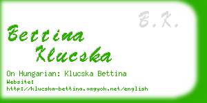 bettina klucska business card
